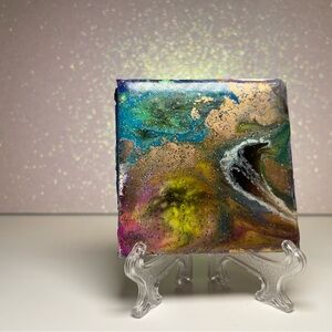 Abstract Multicolor Canvas Blacklight Art